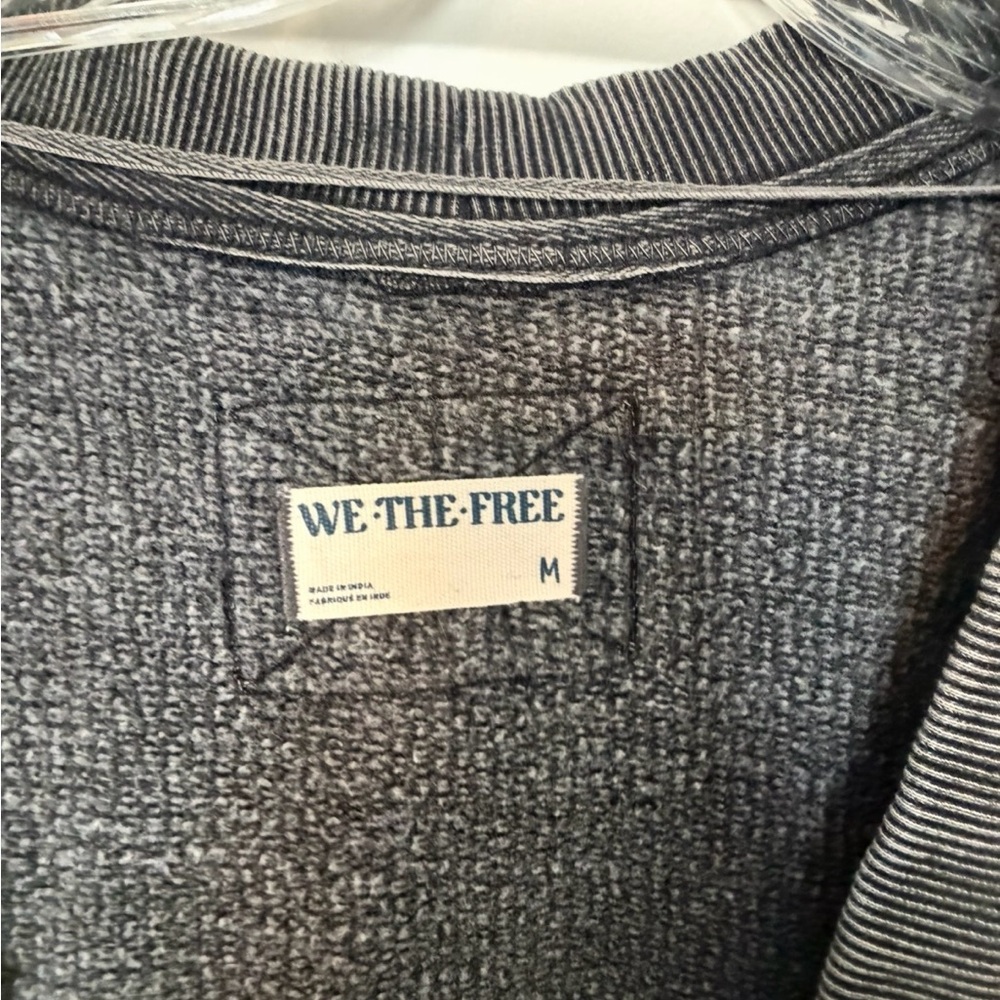 We The Free Textured Crewneck Pullover - Charcoal - Picture 3 of 3